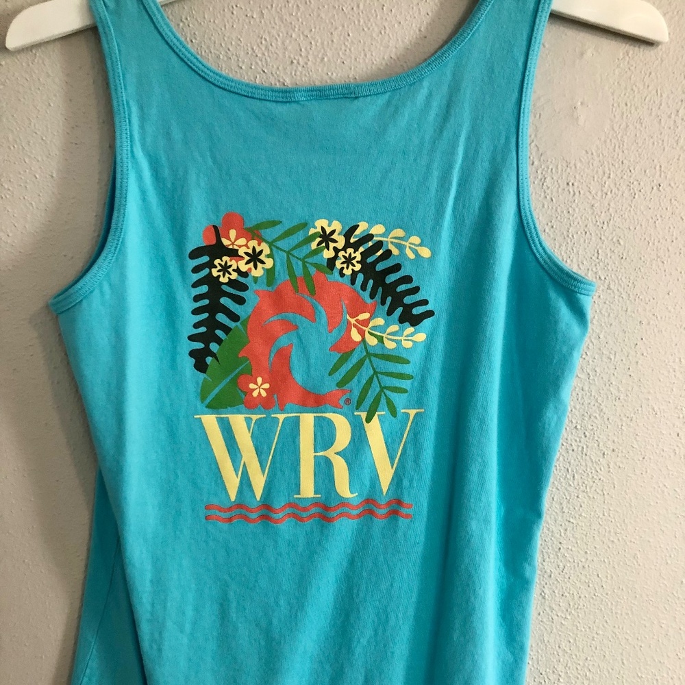 Blue WRV logo tank top Size S